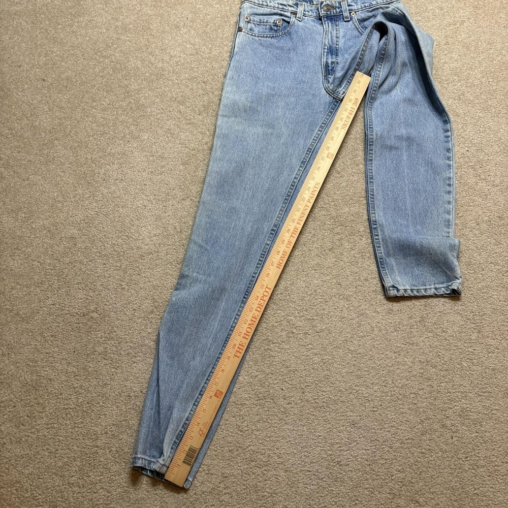 Vtg Levis 512 Jeans Mens‎ 29x33 Blue Slim Tapered Denim Pants Light Wash USA 90s - Picture 8 of 16